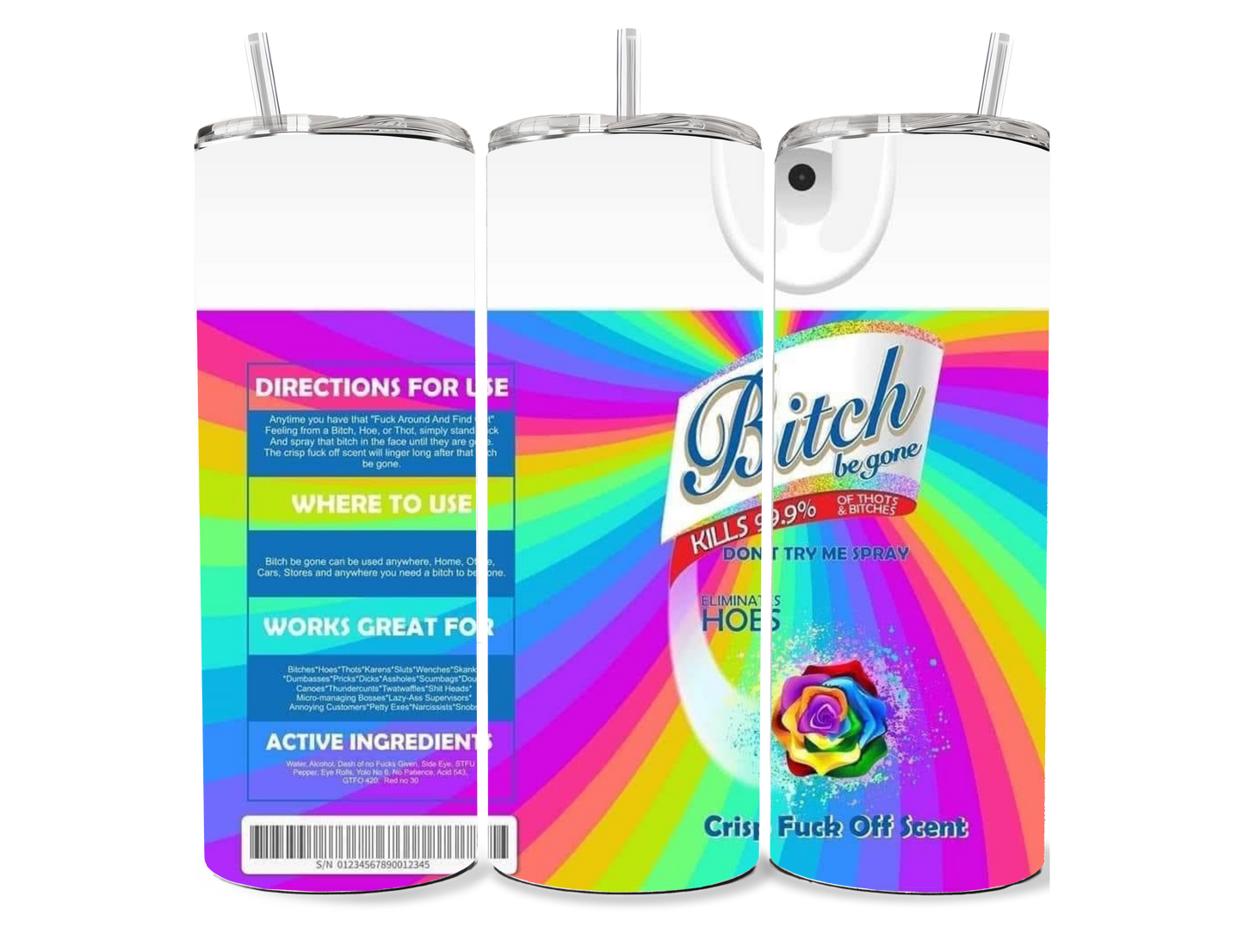 Bitch Be Gone Red 20 oz Tumbler