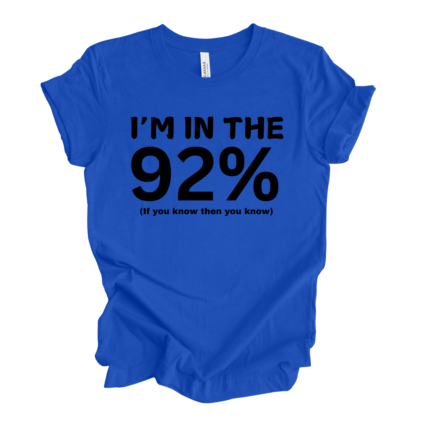 I'm in the 92%