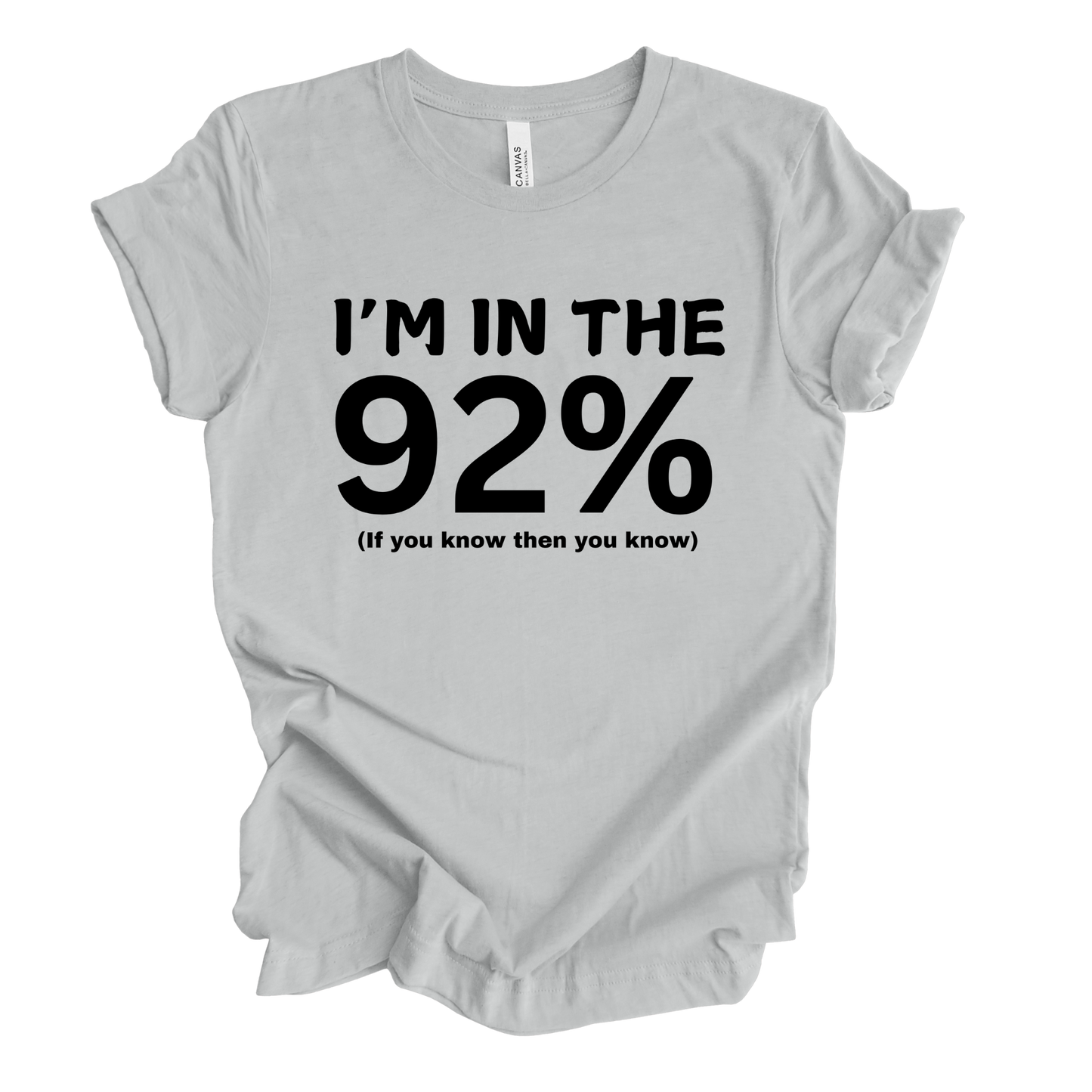 I'm in the 92%